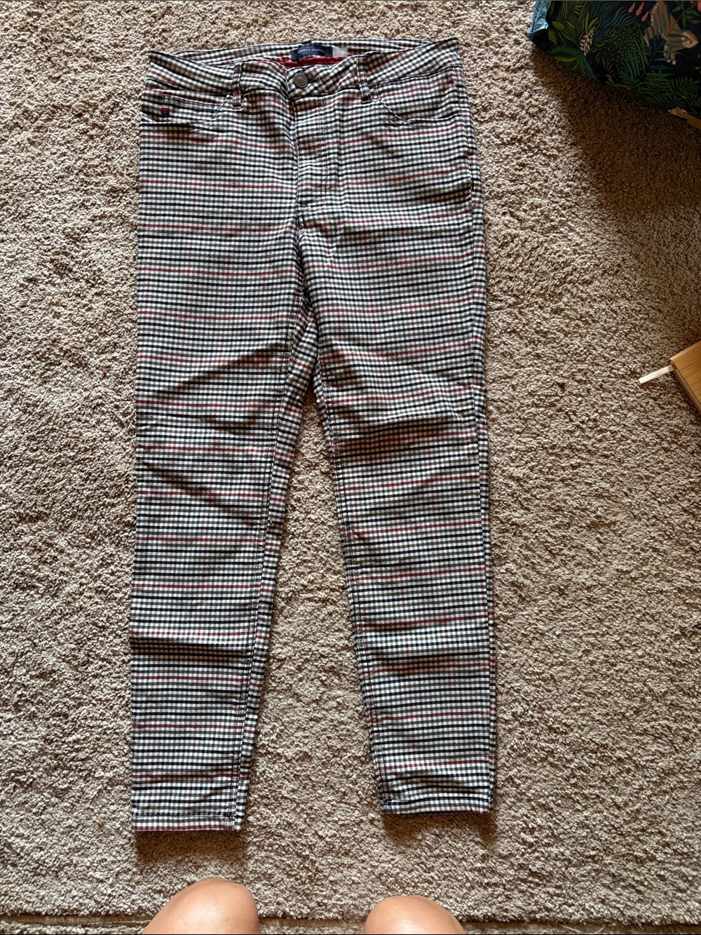 Tommy Hilfiger Mid Rise Plaid Dress Pants